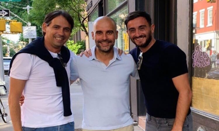 Aquilani, FOTO con Guardiola e Inzaghi a New York