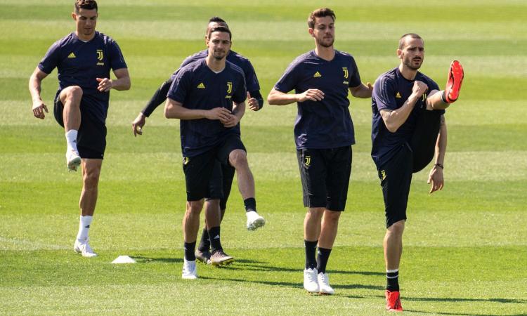 Juventus, allenamento mattutino alla Continassa