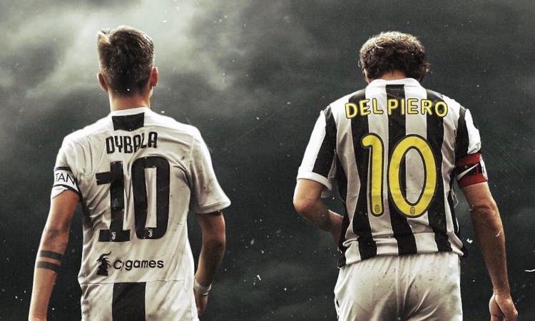 Dybala incontra Del Piero a Torino: il post della Joya 