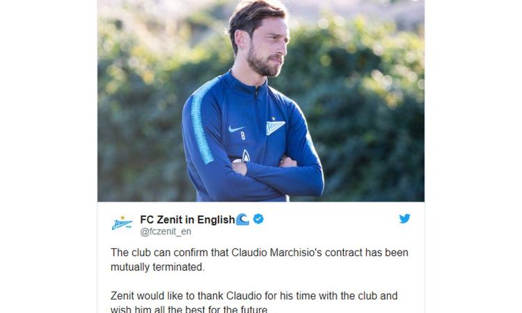 UFFICIALE: Marchisio rescinde con lo Zenit