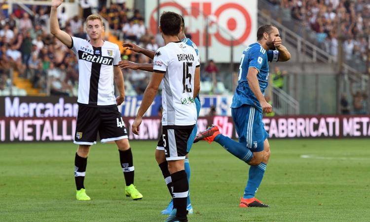 Alla Juve basta Chiellini: 0-1 a Parma, esordio vincente per i bianconeri
