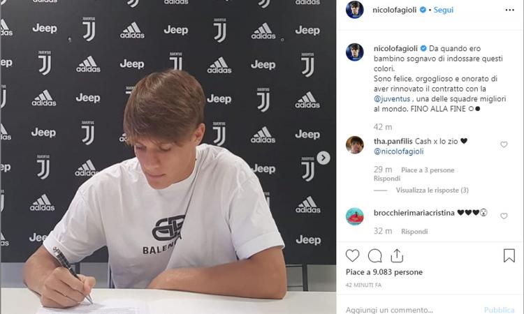 Fagioli, UFFICIALE il rinnovo con la Juve: 'Era il mio sogno' FOTO