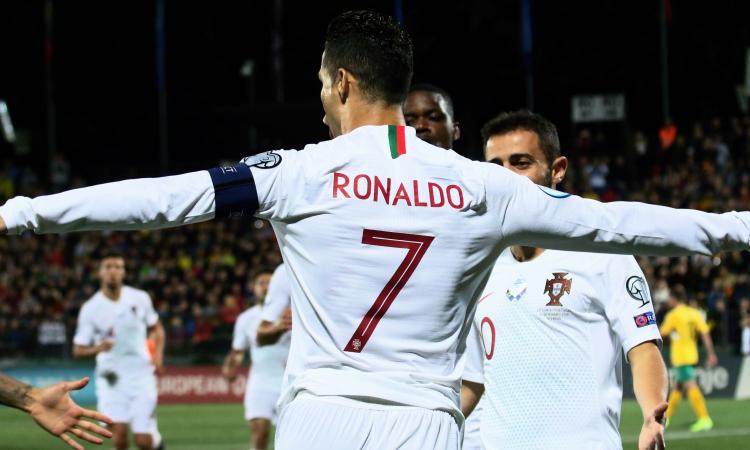 Poker col Portogallo e nuovo record per Cristiano Ronaldo