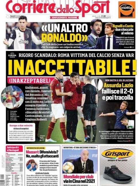 'Un altro Ronaldo' per la Juve: le prime pagine