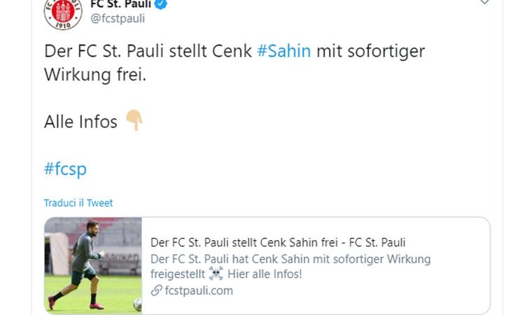 Sahin, parole pro Turchia: il St Pauli lo licenzia!