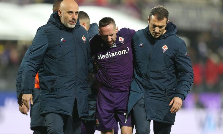 Fiorentina, che tegola: ecco i tempi di recupero di Ribery