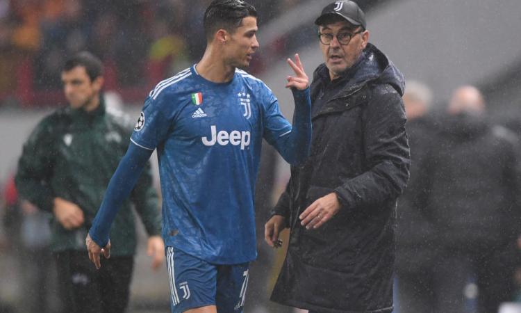Sarri: 'Ronaldo? Ha un problemino al ginocchio...' VIDEO