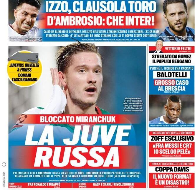 'La Juve Russa' e 'Ronaldo cerca una via di fuga': le prime pagine dei giornali