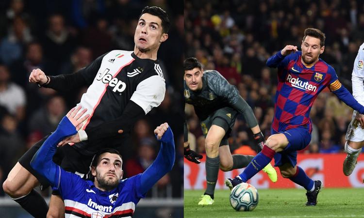 Barcellona-Juve è Messi-Ronaldo, sfida tra leggende 'nel nome di Maradona'