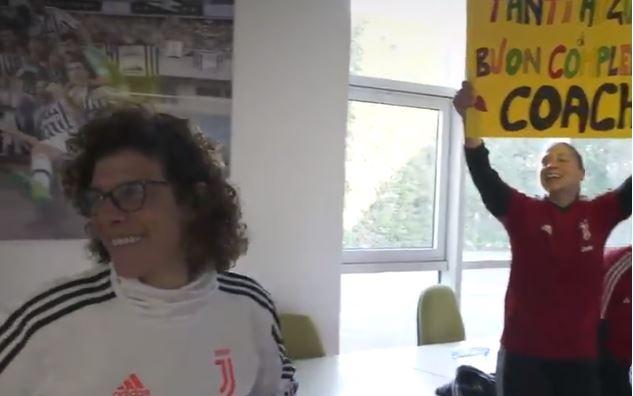 Juve Women: 'festa' a sorpresa per Guarino VIDEO