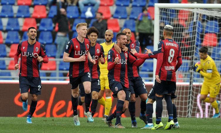 Bologna, tre ammoniti contro la Lazio: saltano la Juve