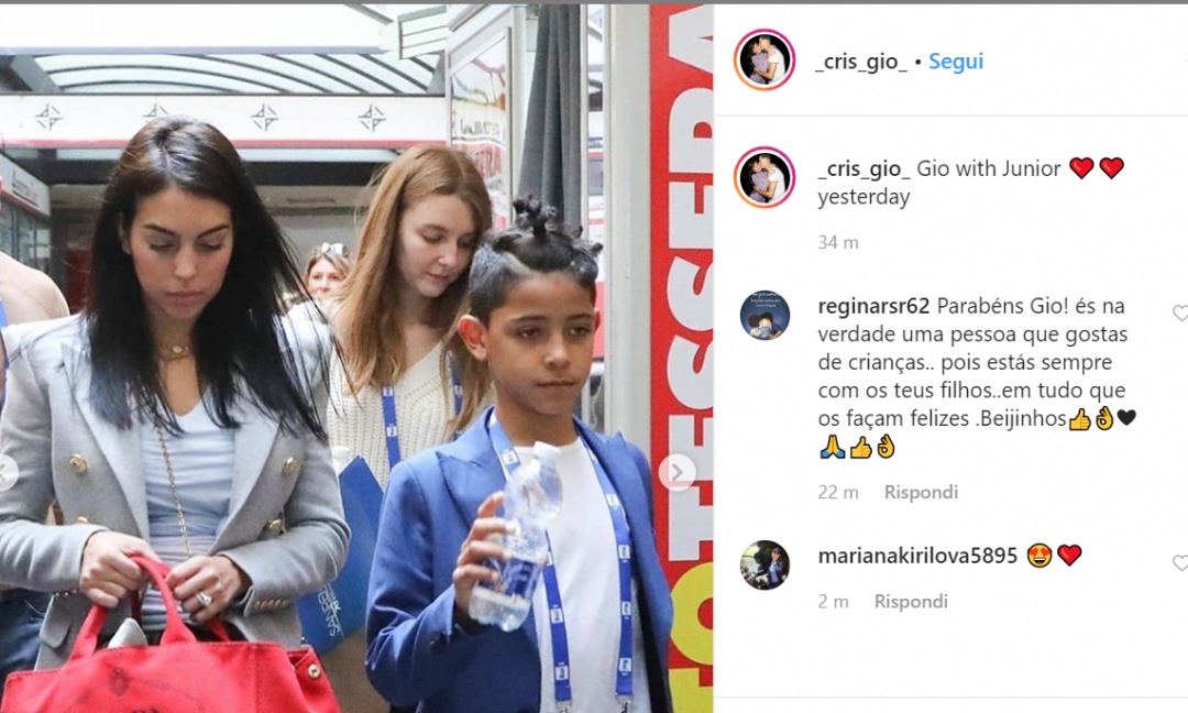 Georgina a Sanremo Cristiano Jr: il codino è un marchio di famiglia FOTO