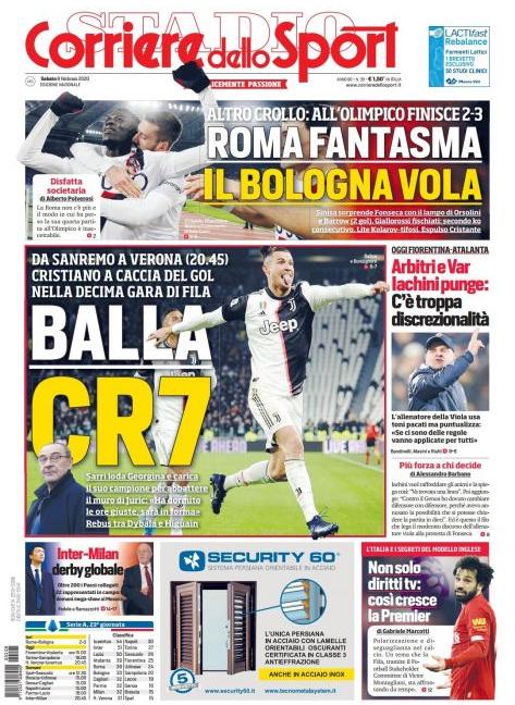 'Strappo Pogba, vai Juve' e 'Balla CR7': le prime pagine