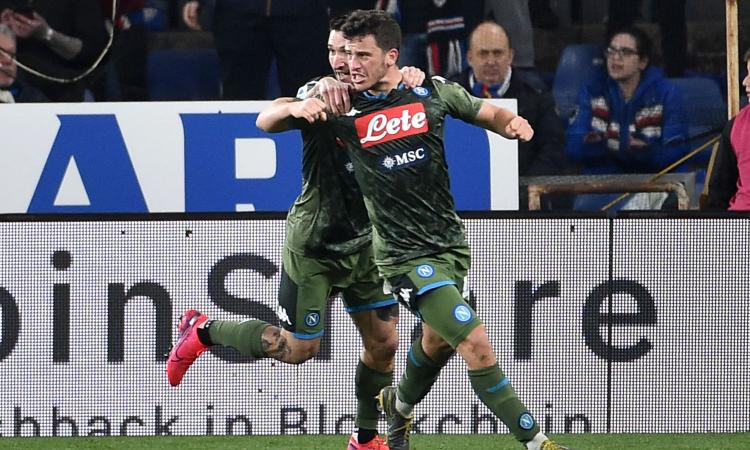 Napoli, altra vittoria: 4-2 a Marassi contro la Sampdoria