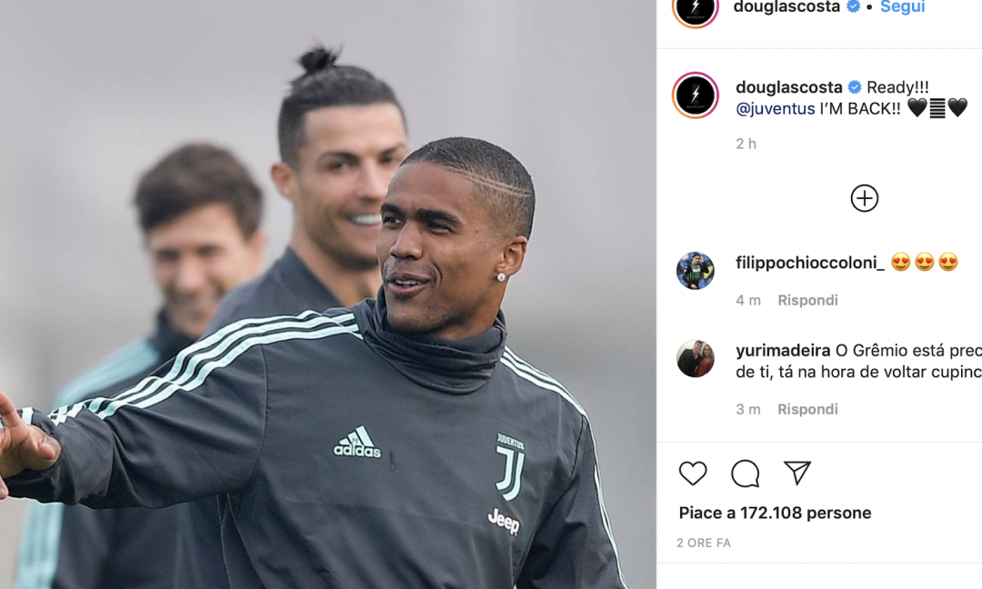 Douglas Costa esulta: 'Sono tornato!' FOTO