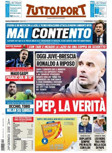 'Mai Contento', l'attacco a Conte in prima pagina