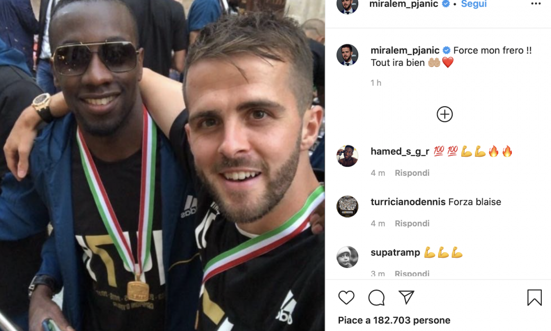 Matuidi positivo al coronavirus, Pjanic: 'Forza fratello'. Benatia: 'Sei un soldato' GALLERY