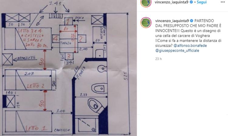 Iaquinta si sfoga: 'Mio padre in cella come può stare a distanza di sicurezza?'