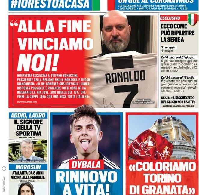 'Rinnovo a vita' e 'Tutto pronto': le prime pagine dei giornali