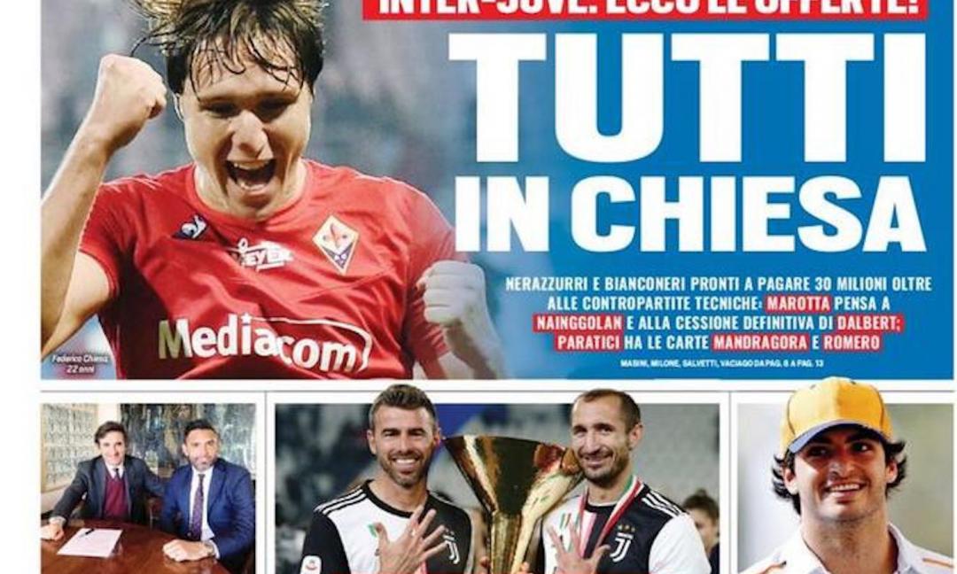 ‘Tutti in Chiesa’, 'Higuain in arrivo, Barzagli se ne va’: le prime pagine