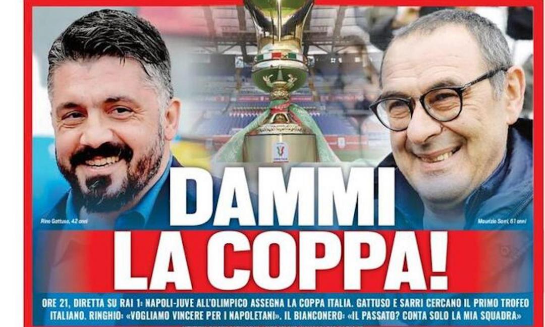 ‘Dammi la coppa’, ‘Stellare’: le prime pagine dei giornali