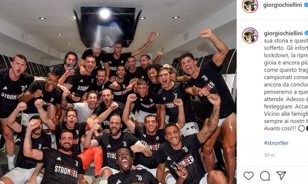 Tutta la Juve festeggia sui social: 'Con il pensiero ai tifosi. Questo lo scudetto più sofferto'