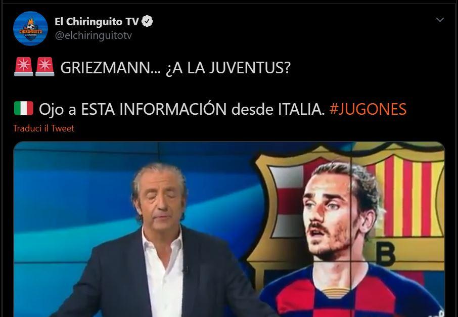 Chiringuito: 'Parlano di Griezmann alla Juve' VIDEO