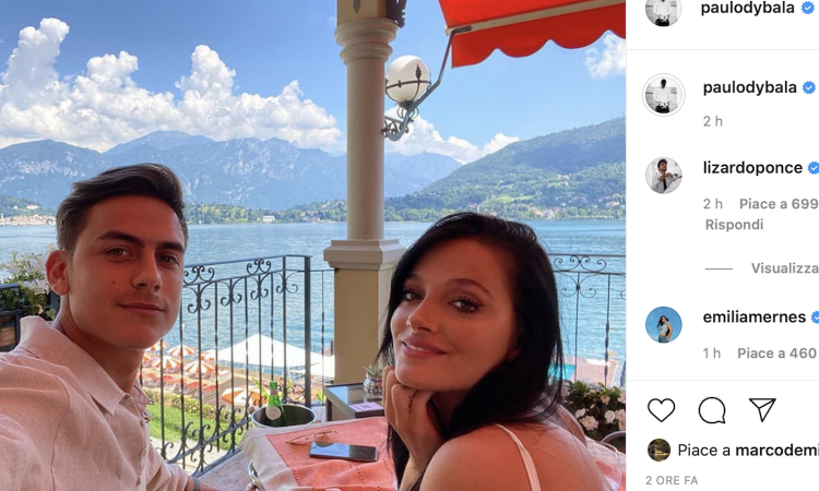 Dybala, giornata di relax a Como. E Oriana... FOTO