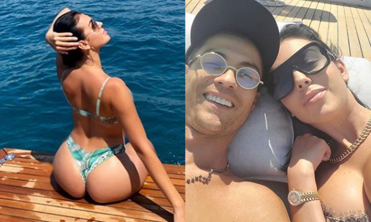 Georgina festeggia Ronaldo sul letto, poi in barca insieme GALLERY