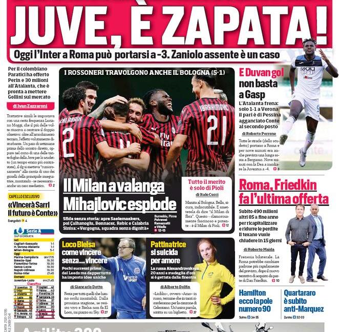 'Via Douglas Costa, ecco chi arriva', 'Caos Barcellona': le prime pagine dei giornali