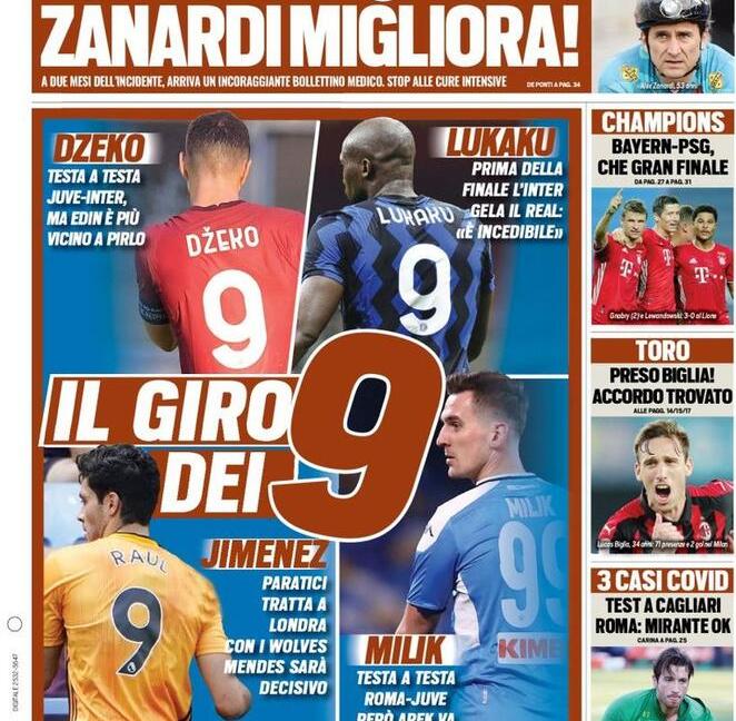 'Il giro dei 9' e 'Interminator': le prime pagine