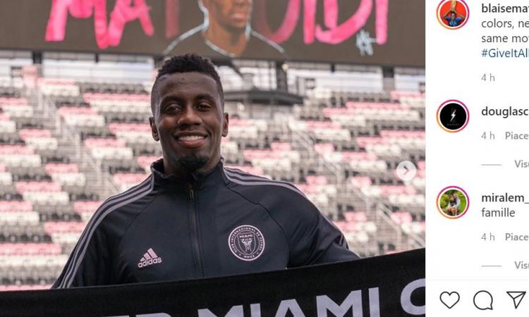 Matuidi, primo giorno a Miami. Da Douglas a Rabiot, quanti messaggi