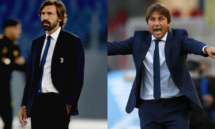 Inter-Juve sarà Conte contro Pirlo, tecnici agli antipodi: 'Chi è il Maestro?'