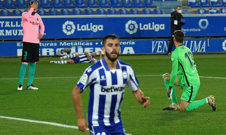 Successo con la Juve, pareggio in campionato: Barcellona, solo 1-1 con l'Alaves