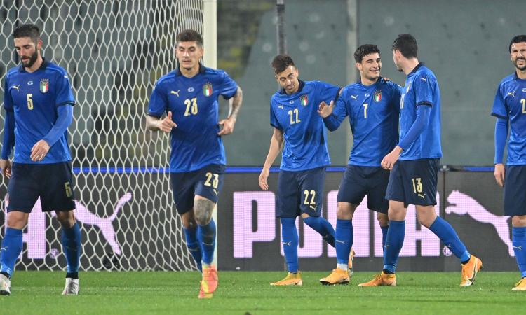 Italia, poker all'Estonia in amichevole: super Bernardeschi, doppio Grifo e Orsolini