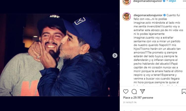 Maradona Jr: 'Non allenerei la Juve manco morto. Agnelli...'