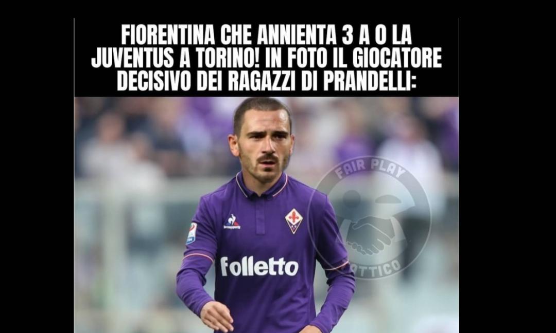 Juve-Fiorentina, Bonucci da horror: sui social tutti lo deridono! GALLERY