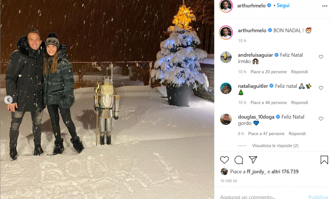 Arthur e Keila, le FOTO natalizie sotto la neve