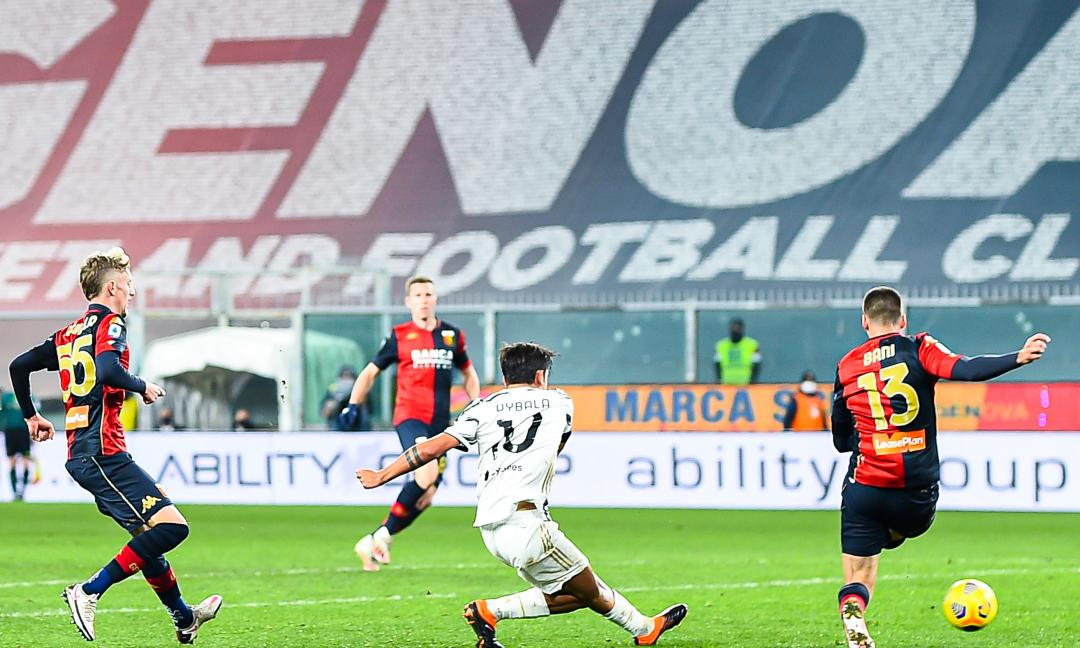 La Juve vince a Marassi: 3-1 al Genoa, Dybala si sblocca e Ronaldo timbra la centesima gara in bianconero