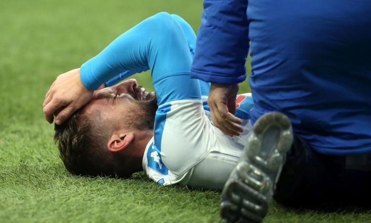 Infortunio Mertens: è a rischio per la Juve, corsa contro il tempo