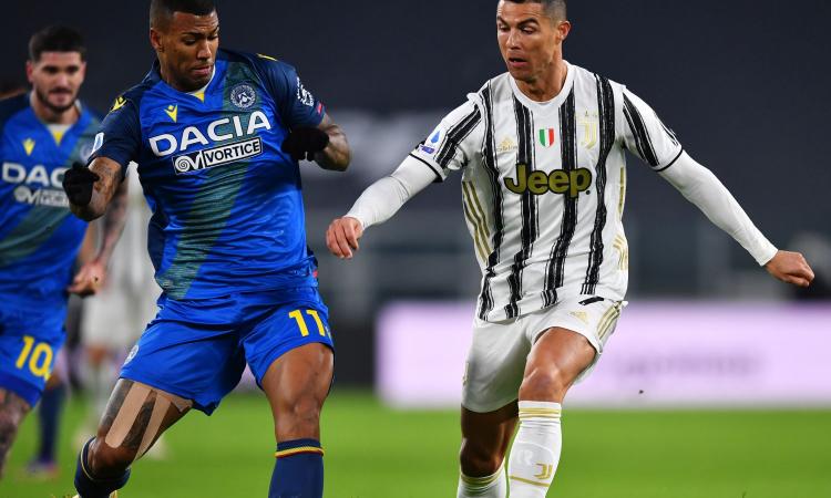 Juve-Udinese, TOP e FLOP al 45': Ronaldo c'è, Ramsey pure