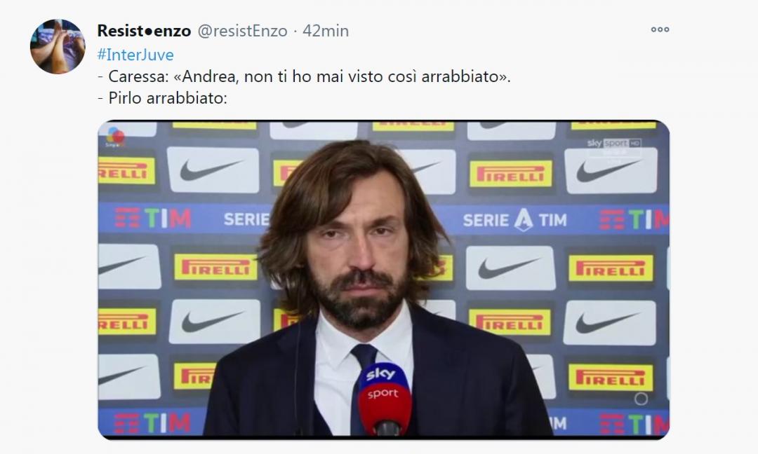 'Mai visto Pirlo così furioso': su Twitter si ride per l'uscita di Caressa GALLERY