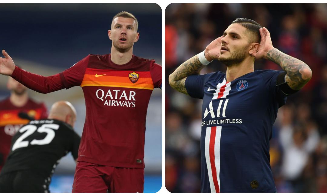 Clamoroso, la Roma vuole scambiare Dzeko con Icardi! Il Psg: 'A una condizione...'