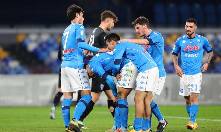 Coppa Italia, il Napoli soffre ma batte 3-2 l'Empoli 'decimato' dalla Asl