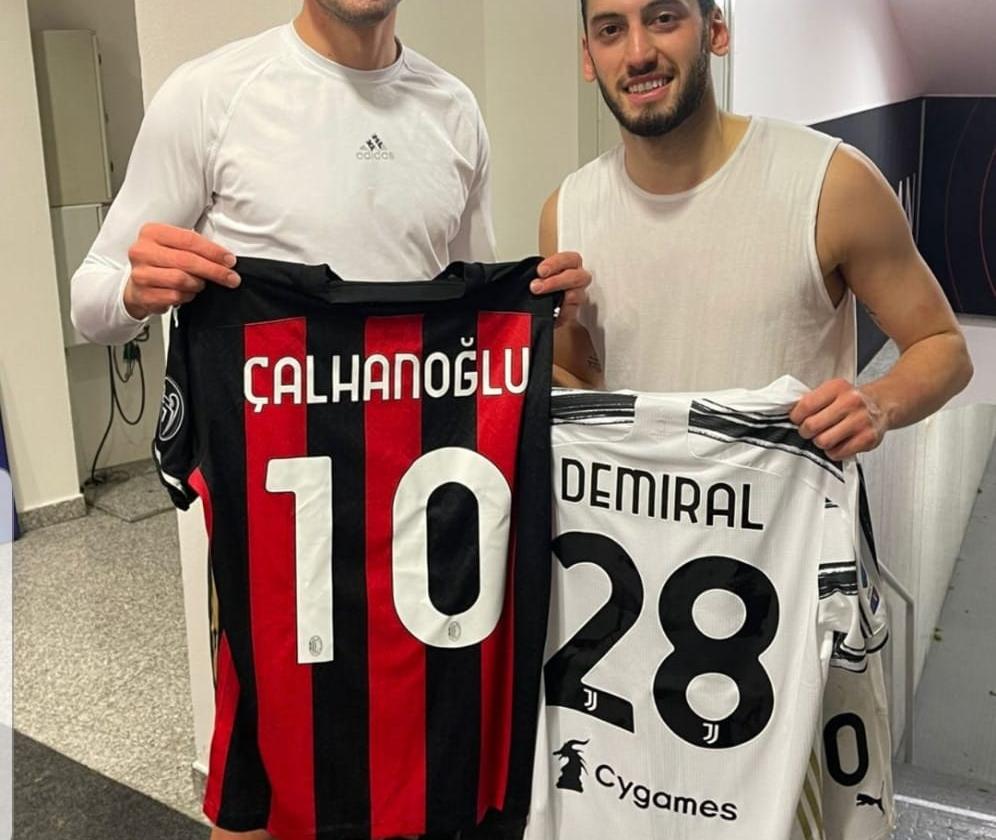 Demiral-Calhanoglu, altra FOTO insieme dopo Milan-Juve! | ilbianconero.com