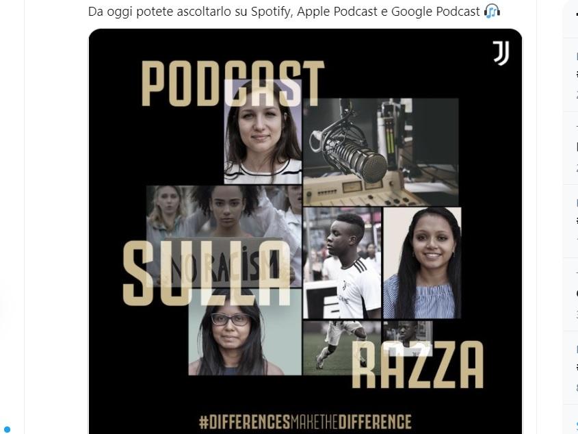 Juve contro il razzismo, nuovo episodio del podcast!