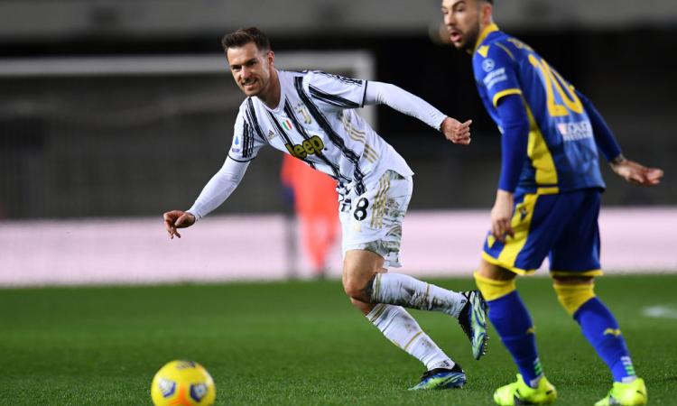 Verona-Juve, TOP e FLOP al 45': Ramsey, che fatica! 