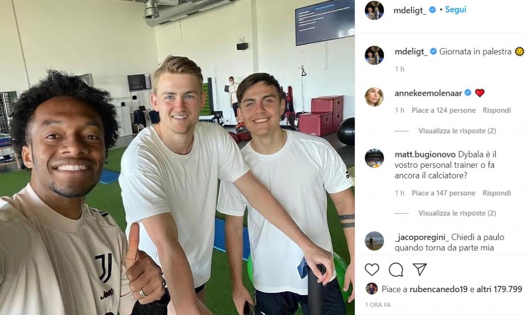 Le FOTO di Cuadrado e De Ligt scatenano i tifosi Juve: 'Dybala esiste ancora?'