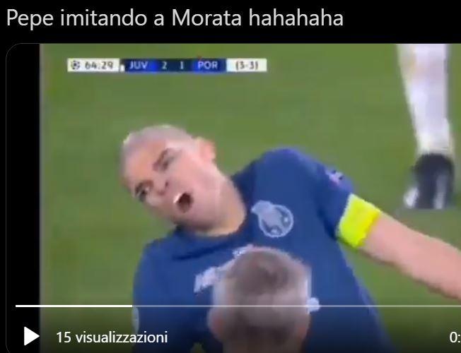 Pepe e l'imitazione di Morata: 'Quanto si lamenta...' VIDEO