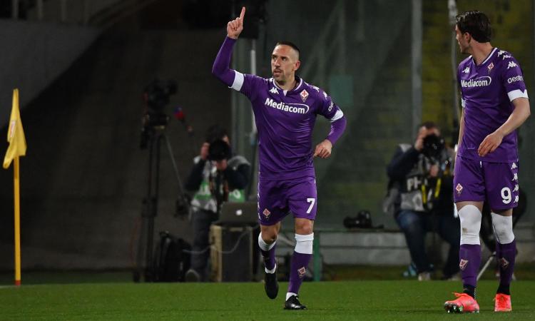 Fiorentina-Juve, Ribery spaventa Pirlo!